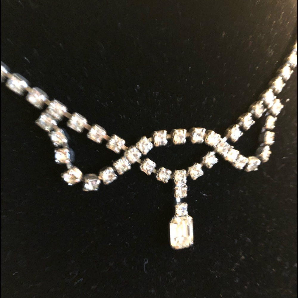 PROM Season is here! Rhinestone necklace and earrings!✨ - Picture 2 of 4